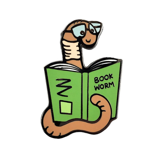 Book Worm Pin