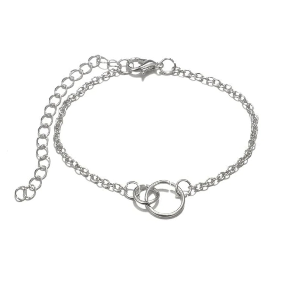 Stacked Bracelet Set Silver