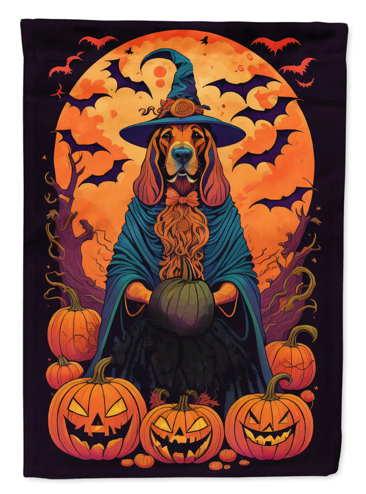 Bloodhound Witchy Garden Flag