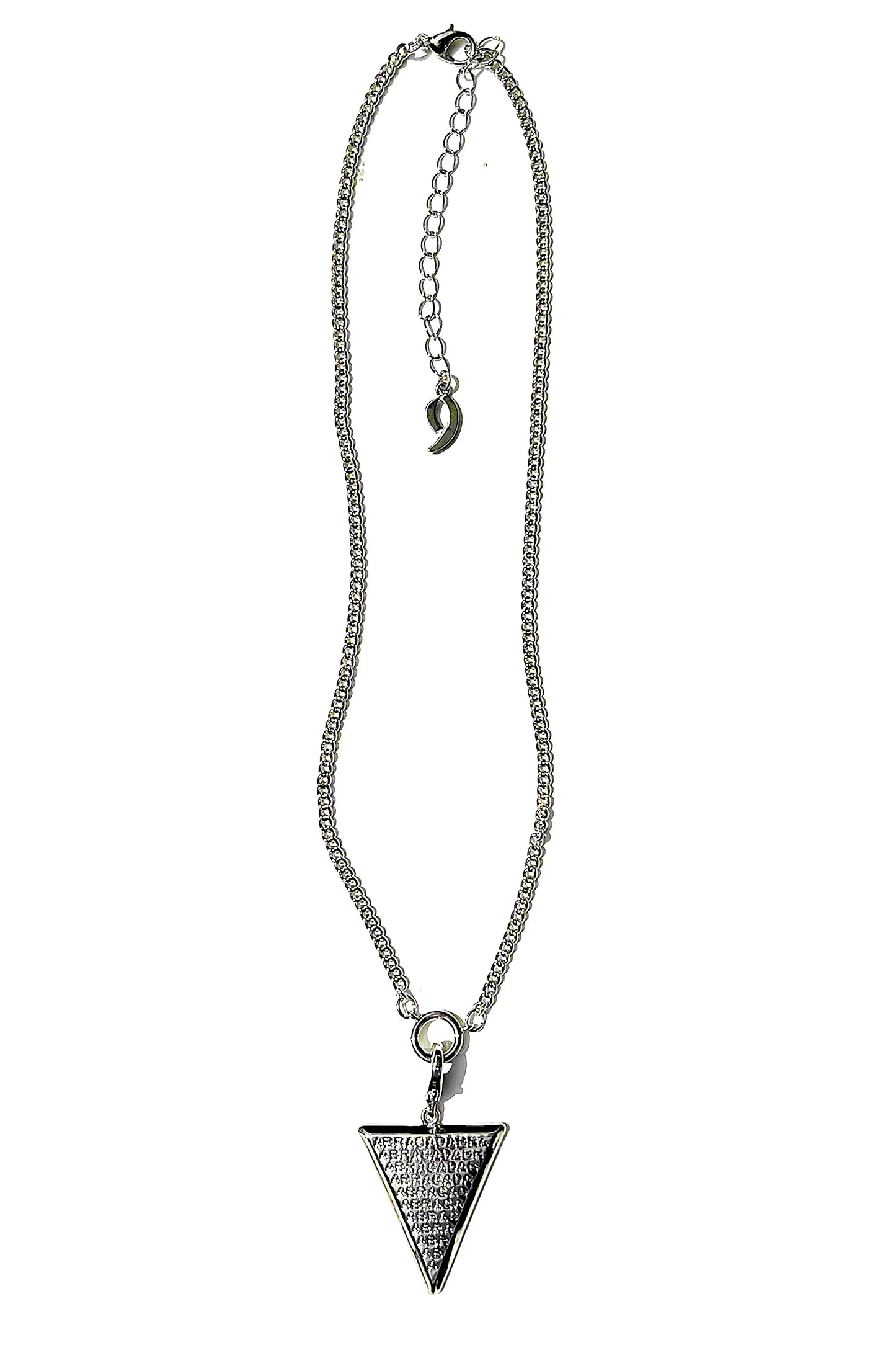 Silver Plated ABRACADABRA Talisman Necklace with Removable Pendant