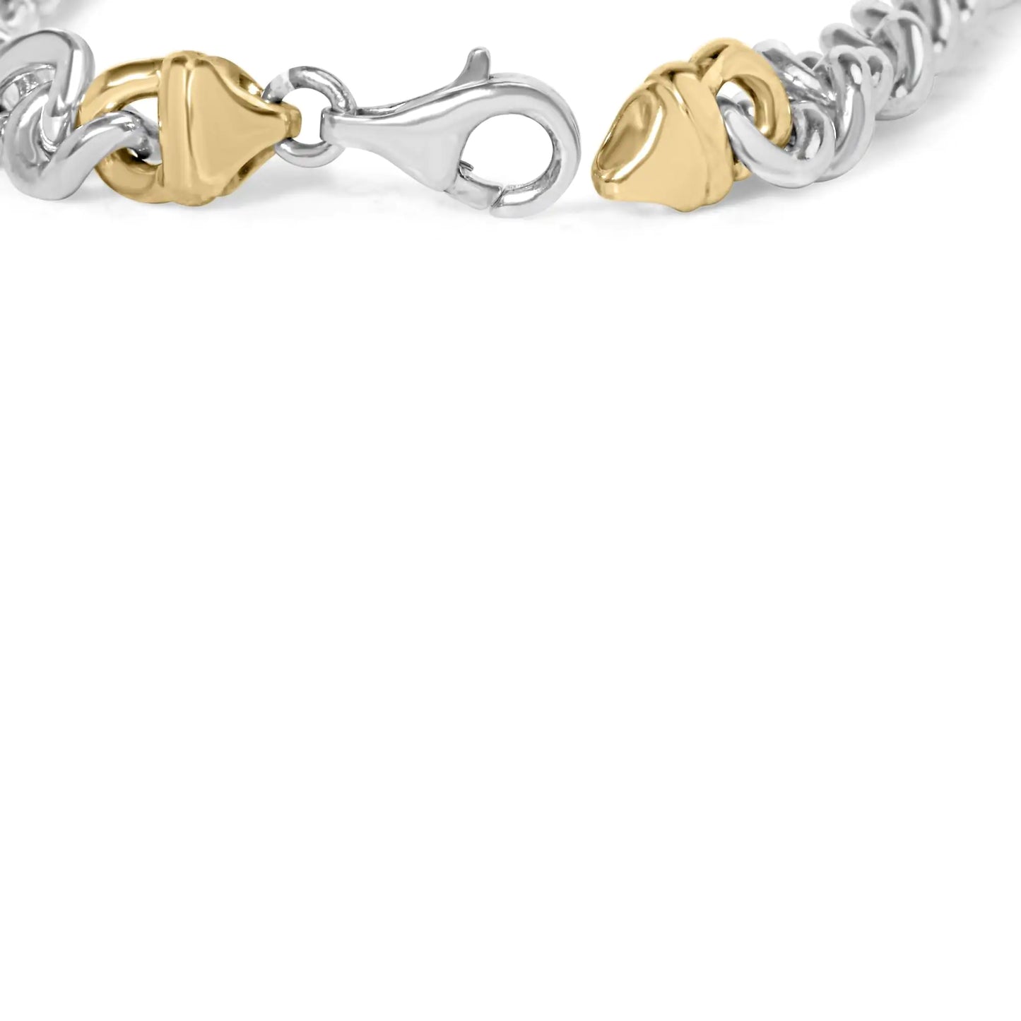 10K Yellow Gold Plated .925 Sterling Silver 1/5 Cttw Diamond Curb Chain Bracelet (J-K Color, 7.5 Inches