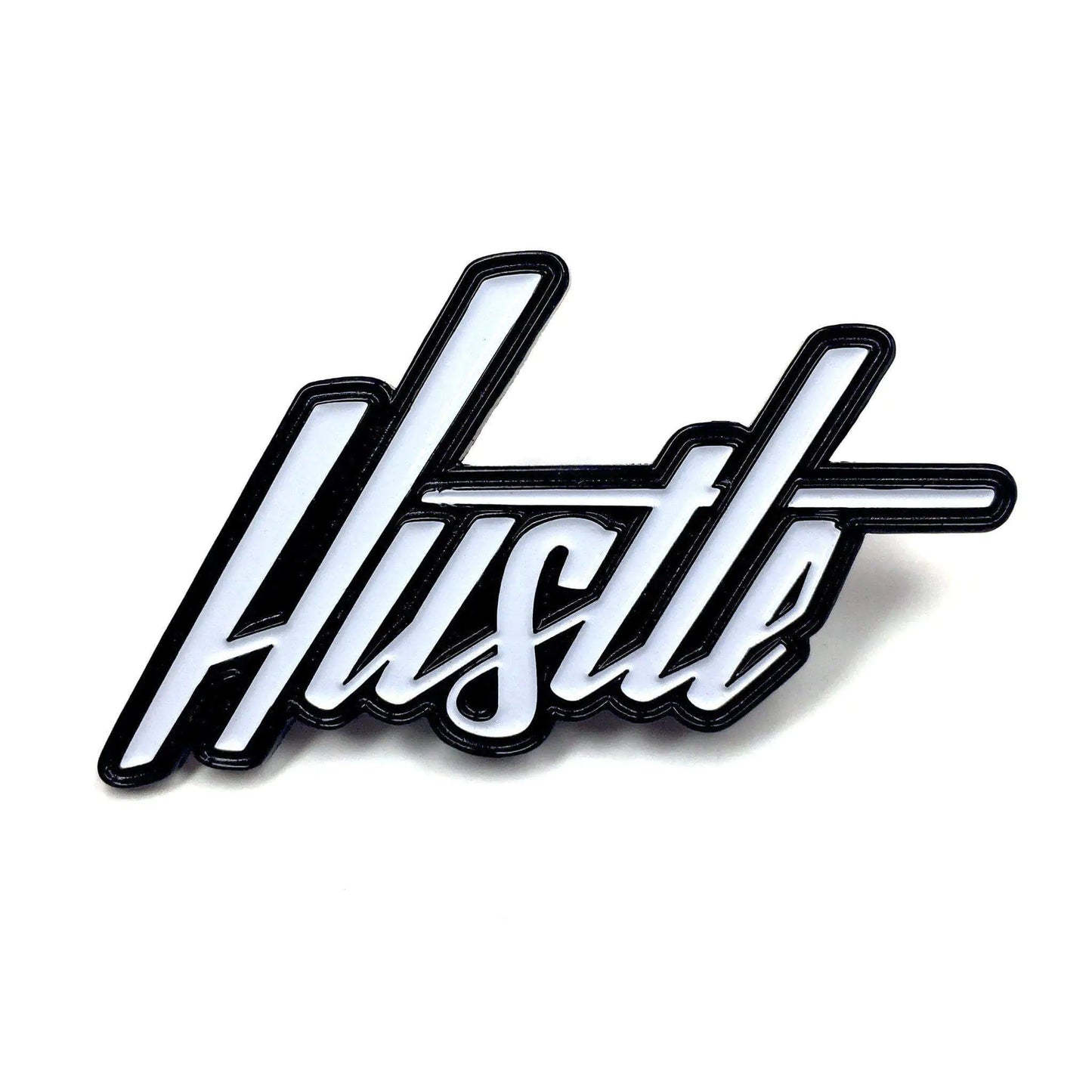 "Hustle" Hand-Lettered Pin