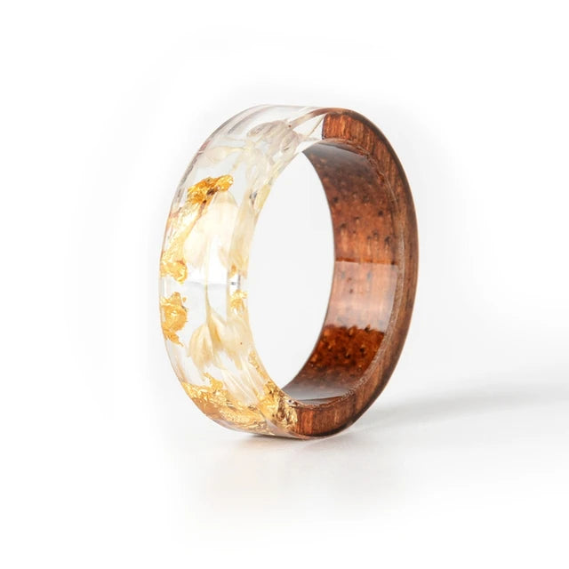 Wood Resin Transparent Ring