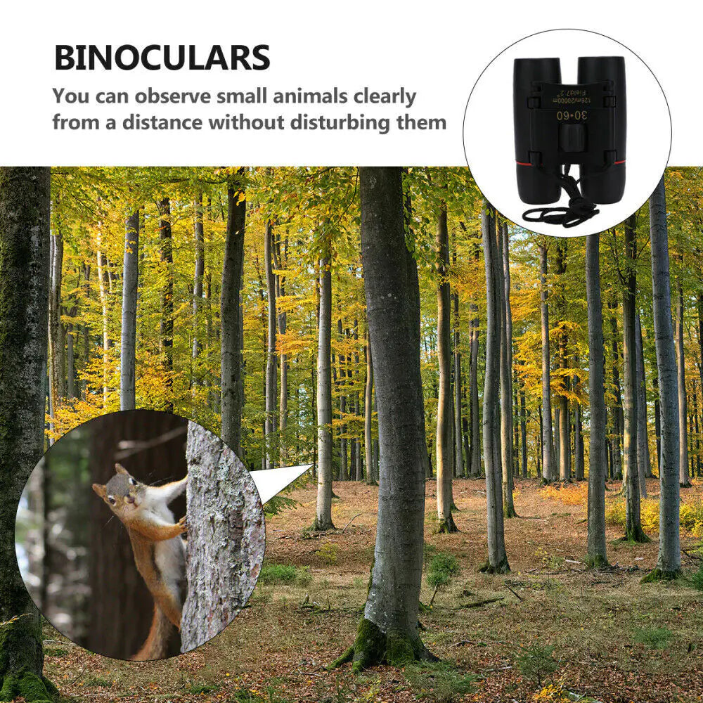 Binoculars 30x60 Zoom Outdoor Travel Compact Folding Telescope Hunting Day/Night