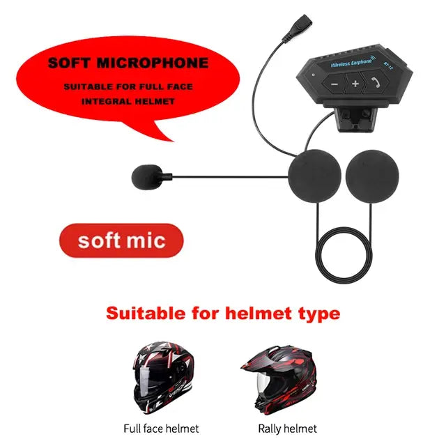 Motorcycle Headphones Wireless Bluetooth