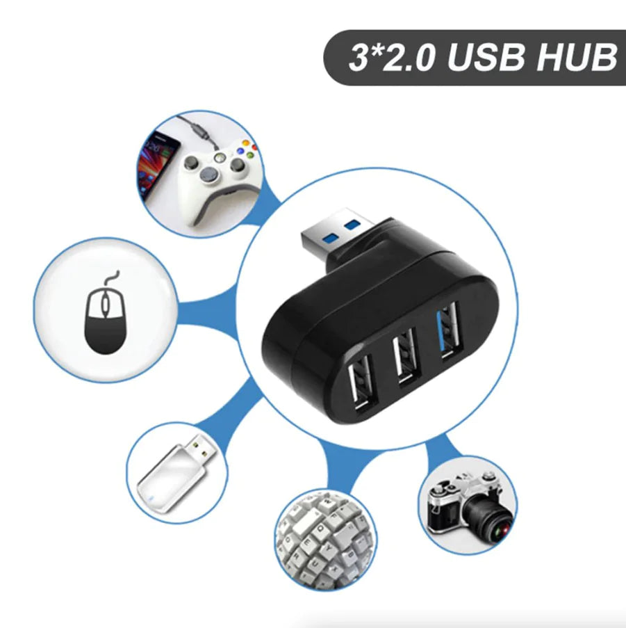 High Speed 3 Port USB 3.0 Multi HUB Splitter Expansion Desktop PC Laptop Adapter