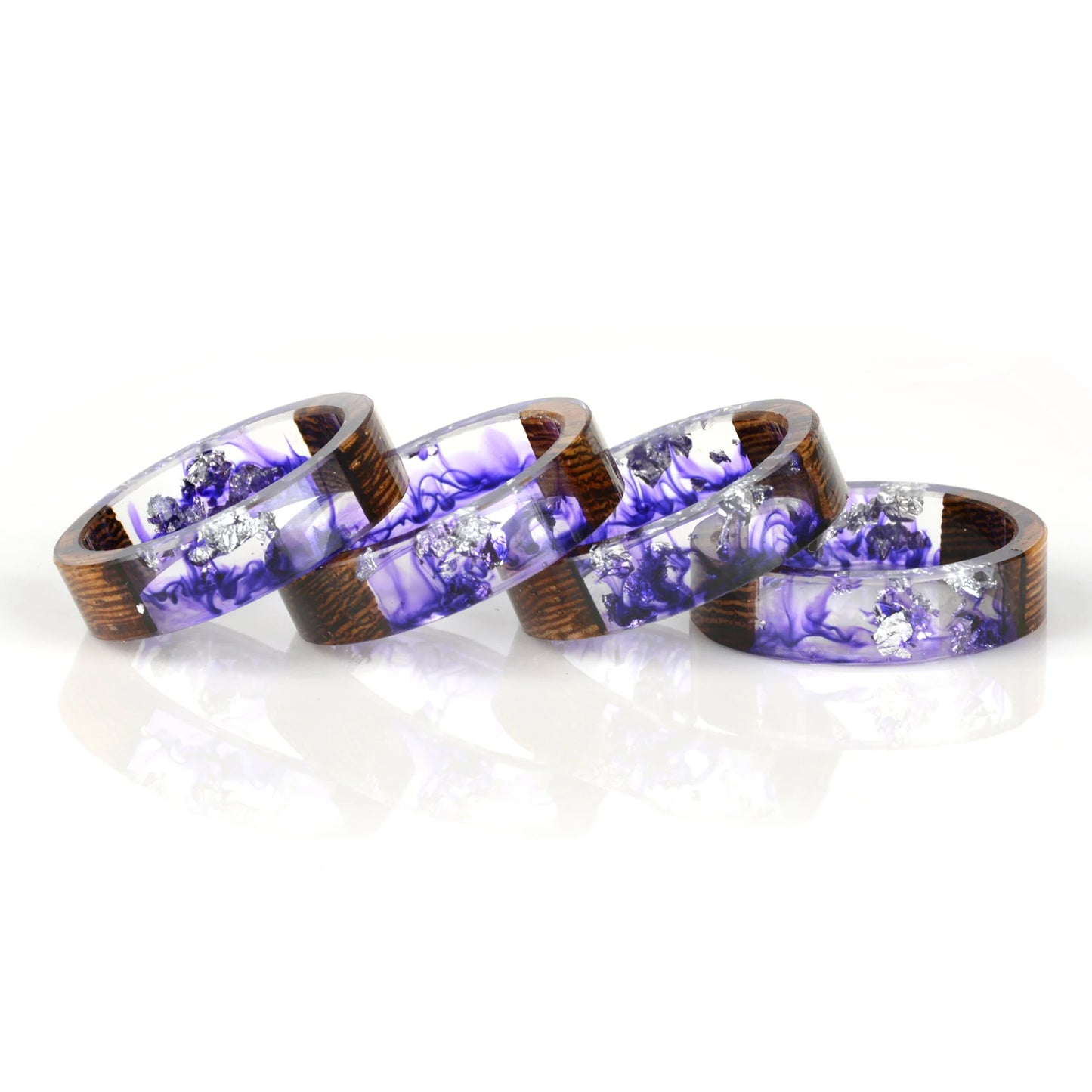 Wood Resin Transparent Ring