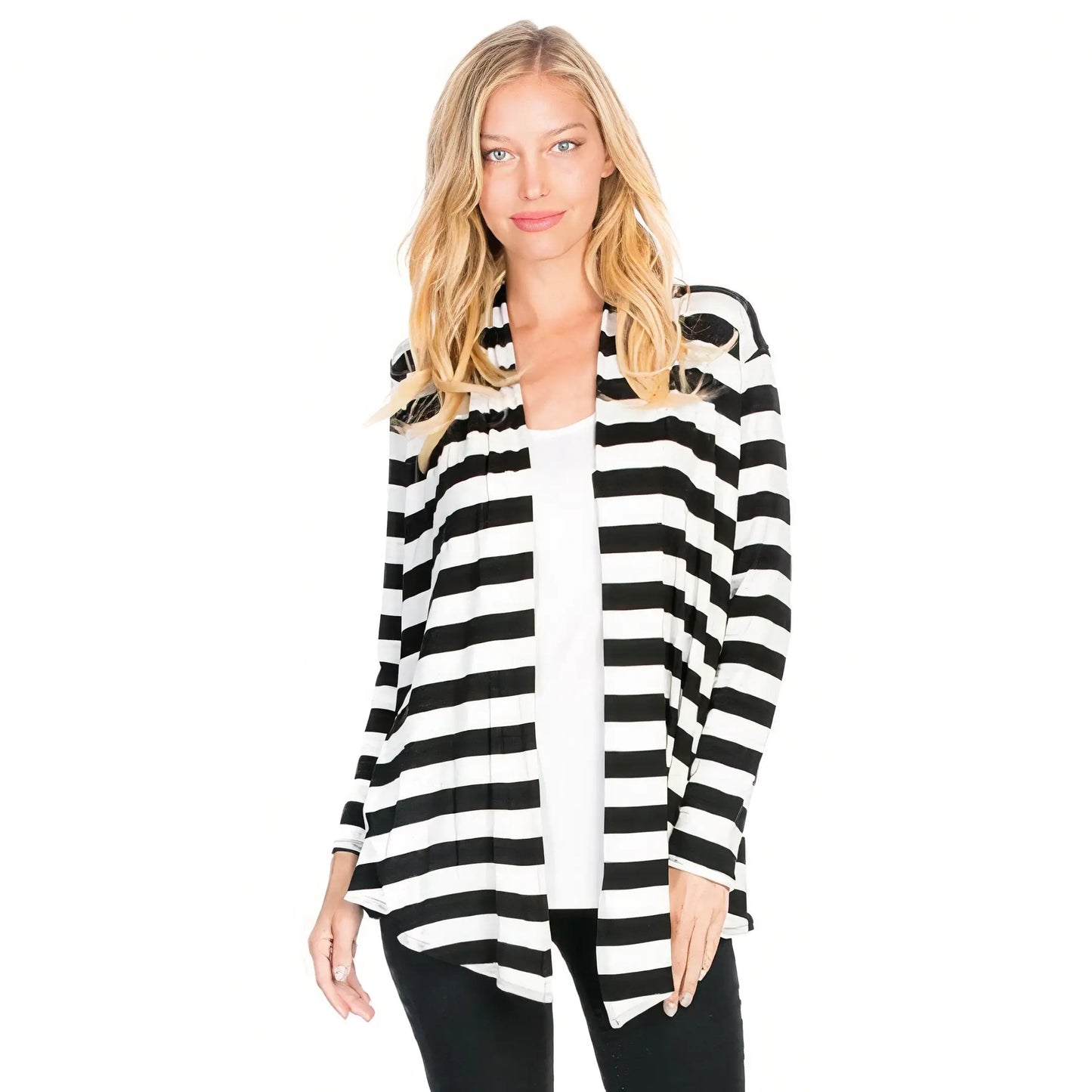 Stripe Cardigan -Black