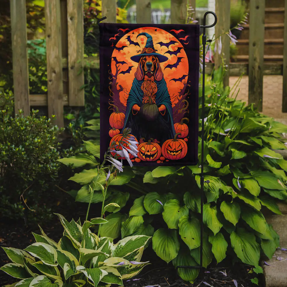 Bloodhound Witchy Garden Flag