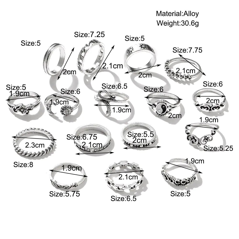 Gothic Rings Set