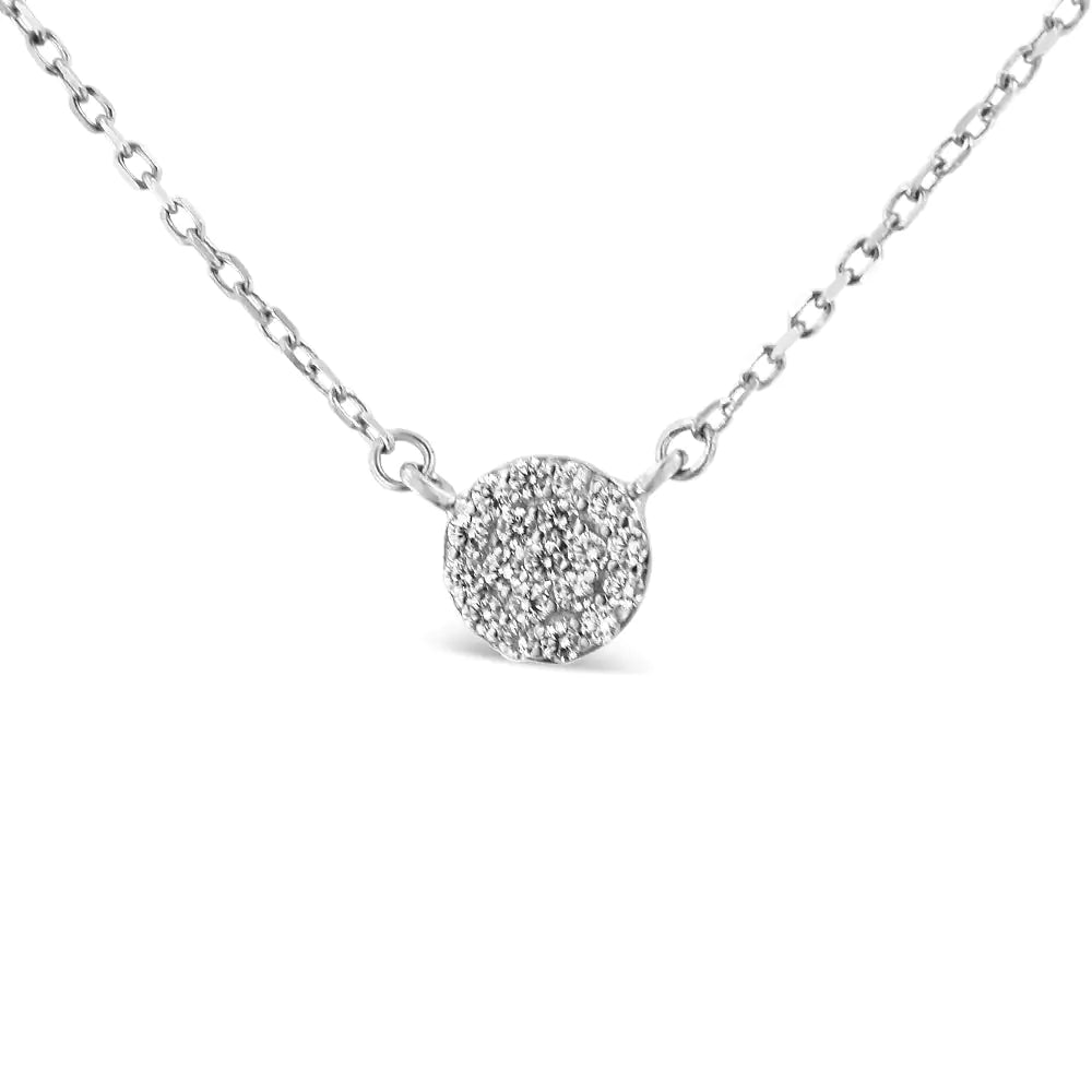 .925 Sterling Silver 1/2 Cttw Round Diamond Medallion Multi-Strand Tri Pendant 18" Necklace