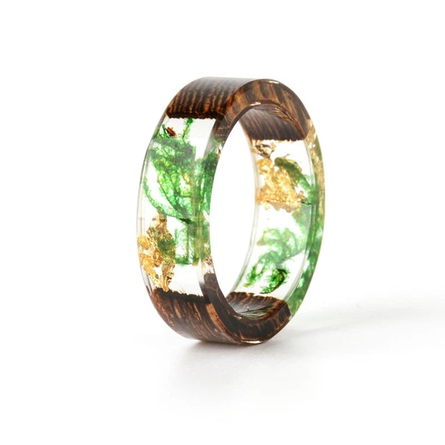 Wood Resin Transparent Ring